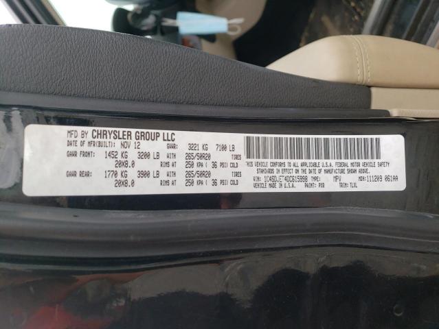 Photo 10 from auction – 2013 DODGE DURANGO CI with VIN 1C4SDJET4DC615998