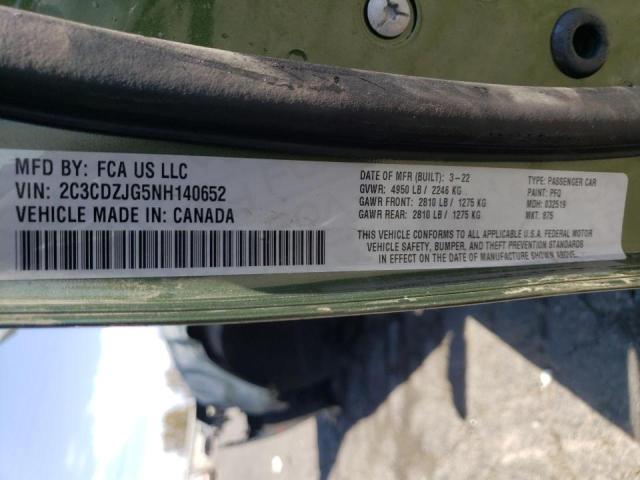 Photo 10 from auction – 2022 DODGE CHALLENGER with VIN 2C3CDZJG5NH140652