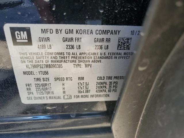 Photo 10 from auction – 2021 CHEVROLET TRAILBLAZE with VIN KL79MPS27MB090385