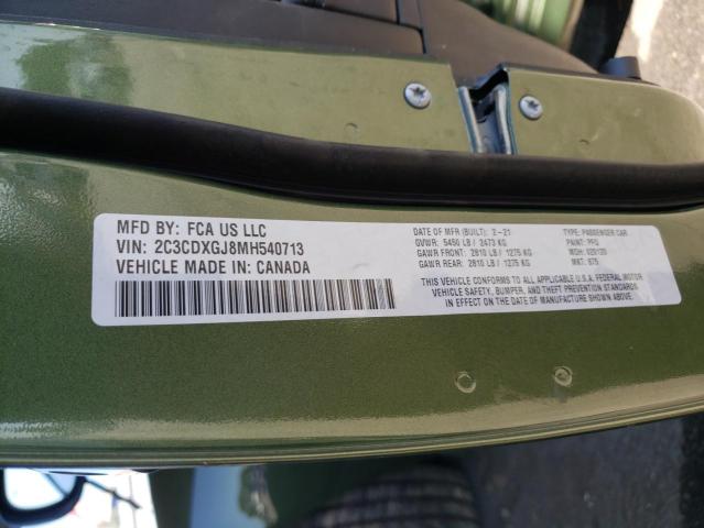 Photo 10 from auction – 2022 DODGE CHARGER SC with VIN 2C3CDXGJ8MH540713
