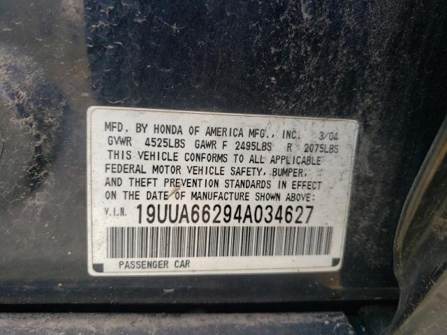 Photo 10 from auction – 2004 ACURA TL with VIN 19UUA66294A034627