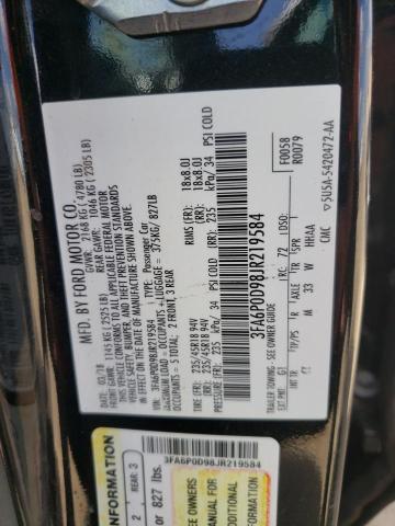 Photo 10 from auction – 2018 FORD FUSION TIT with VIN 3FA6P0D98JR219584