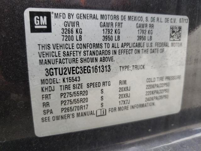 Photo 10 from auction – 2014 GMC SIERRA K15 with VIN 3GTU2VEC3EG161313
