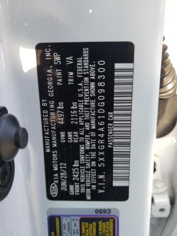 Photo 10 from auction – 2013 KIA OPTIMA SX with VIN 5XXGR4A61DG098300