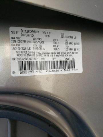 Photo 10 from auction – 2007 DODGE NITRO SXT with VIN 1D8GU28K87W563567