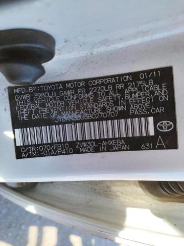 Photo 10 from auction – 2011 TOYOTA PRIUS with VIN JTDKN3DU3B0270707