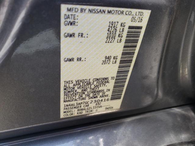 Photo 10 from auction – 2016 NISSAN ALTIMA 2.5 with VIN 1N4AL3AP7GC230416
