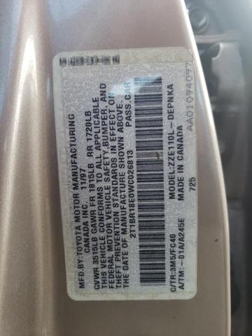 Photo 10 from auction – 1998 TOYOTA COROLLA VE with VIN 2T1BR18E0WC026813