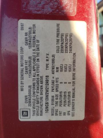 Photo 10 from auction – 1998 CHEVROLET BLAZER with VIN 1GNCS13W2W2124918