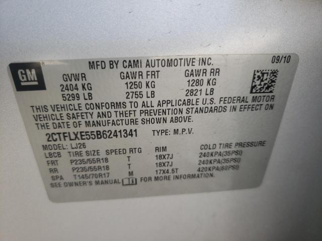 Photo 10 from auction – 2011 GMC TERRAIN SL with VIN 2CTFLXE55B6241341