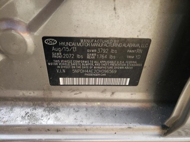 Photo 10 from auction – 2012 HYUNDAI ELANTRA GL with VIN 5NPDH4AE2CH096569