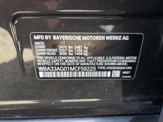 Photo 10 from auction – 2021 BMW 530XE with VIN WBA33AG01MCF56225
