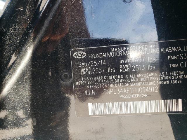 Photo 10 from auction – 2015 HYUNDAI SONATA SPO with VIN 5NPE34AF1FH094912