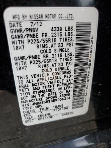Photo 10 from auction – 2013 NISSAN ROGUE S with VIN JN8AS5MT8DW006314