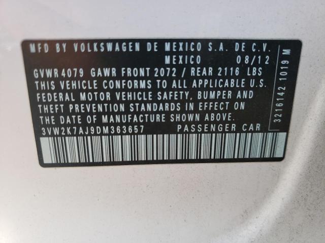 Photo 10 from auction – 2013 VOLKSWAGEN JETTA BASE with VIN 3VW2K7AJ9DM363657