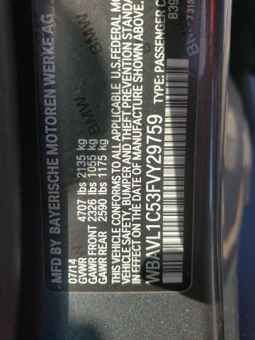 Photo 10 from auction – 2015 BMW X1 XDRIVE2 with VIN WBAVL1C53FVY29759