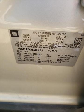 Photo 10 from auction – 2014 CHEVROLET EQUINOX LS with VIN 1GNALAEK5EZ104635
