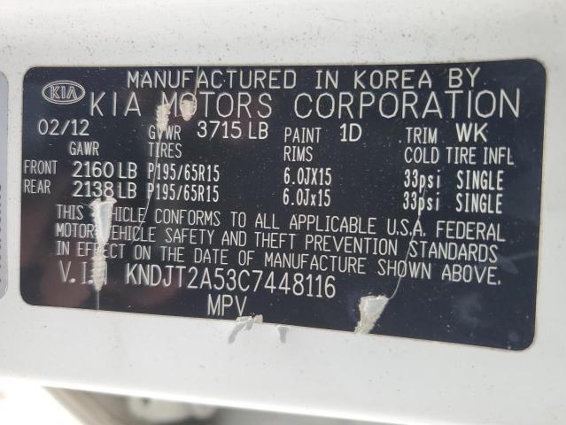 Photo 10 from auction – 2012 KIA SOUL with VIN KNDJT2A53C7448116