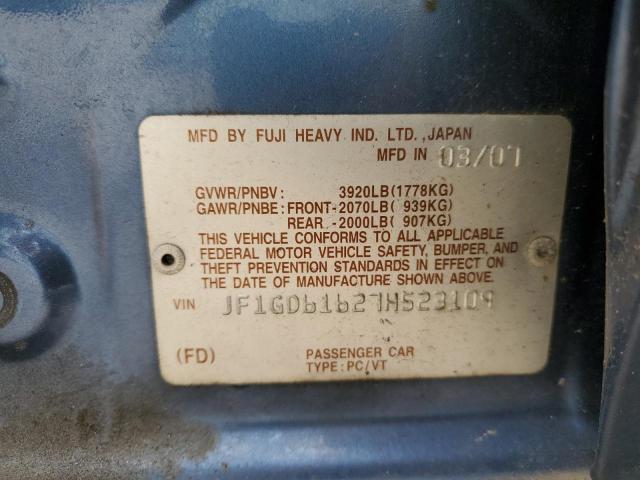 Photo 10 from auction – 2007 SUBARU IMPREZA 2. with VIN JF1GD61627H523109