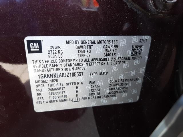 Photo 10 from auction – 2018 GMC ACADIA SLE with VIN 1GKKNKLA8JZ105557