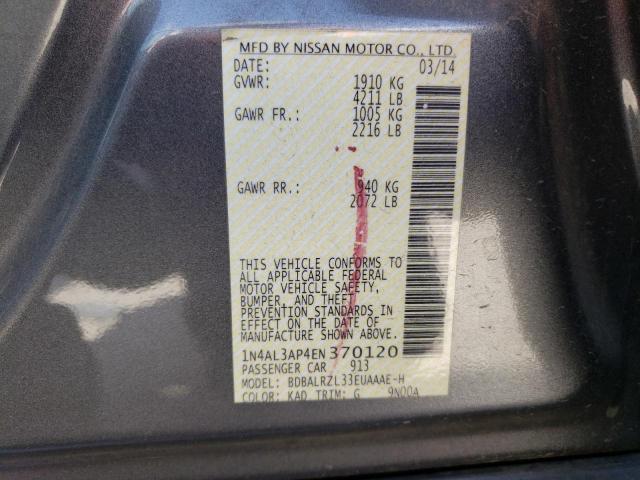 Photo 10 from auction – 2014 NISSAN ALTIMA 2.5 with VIN 1N4AL3AP4EN370120