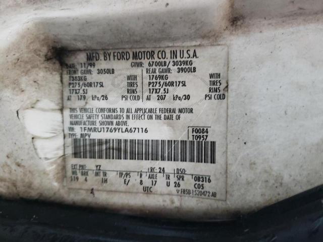 Photo 10 from auction – 2000 FORD EXPEDITION with VIN 1FMRU1769YLA67116