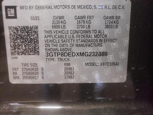 Photo 10 from auction – 2021 GMC SIERRA C15 with VIN 3GTP8DEDXMG232889