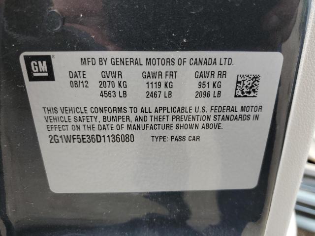 Foto 10 de la subasta – 2013 CHEVROLET IMPALA LS con VIN 2G1WF5E36D1136080