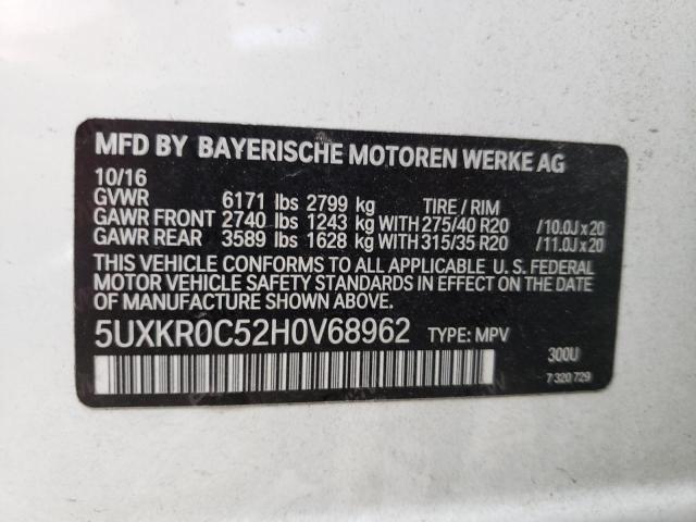 Photo 10 from auction – 2017 BMW X5 XDRIVE3 with VIN 5UXKR0C52H0V68962