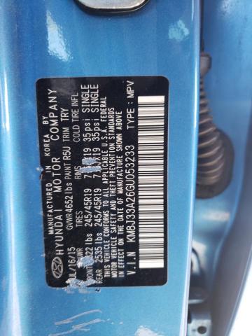 Photo 10 from auction – 2016 HYUNDAI TUCSON LIM with VIN KM8J33A26GU053233