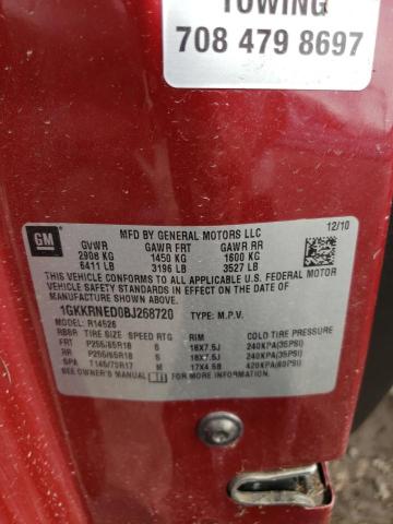 Photo 10 from auction – 2011 GMC ACADIA SLE with VIN 1GKKRNED0BJ268720
