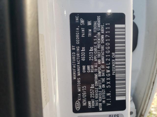 Photo 10 from auction – 2016 KIA OPTIMA SX with VIN 5XXGW4L21GG017111