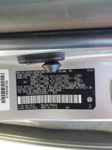 Photo 10 from auction – 2005 TOYOTA SIENNA CE with VIN 5TDZA23C95S235023