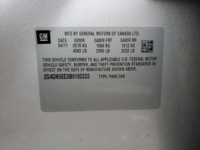Photo 10 from auction – 2011 BUICK REGAL CXL with VIN 2G4GN5EC9B9182222