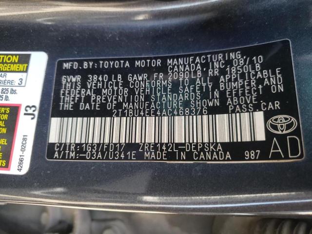 صورة رقم 10 من المزاد - 2010 TOYOTA COROLLA BA مع VIN 2T1BU4EE4AC468376