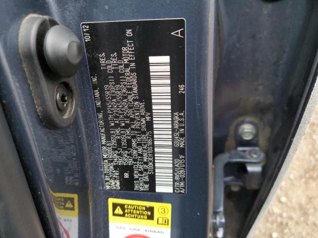Photo 10 from auction – 2013 TOYOTA HIGHLANDER with VIN 5TDDK3EH1DS186775