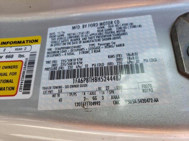 Photo 10 from auction – 2017 FORD MUSTANG with VIN 1FA6P8TH8H5244487