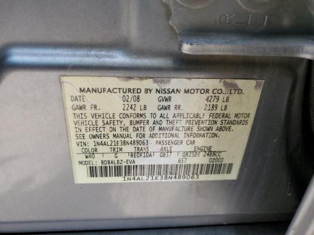 Photo 10 from auction – 2008 NISSAN ALTIMA 2.5 with VIN 1N4AL21E38N489063