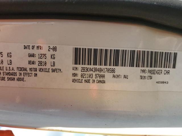 Photo 10 from auction – 2008 DODGE CHARGER with VIN 2B3KA43R48H170586