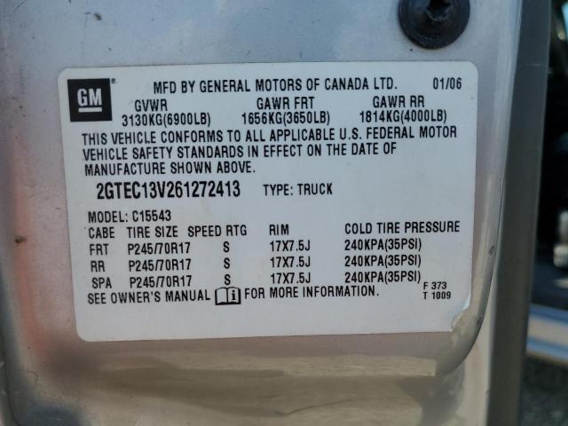 Photo 10 from auction – 2006 GMC NEW SIERRA with VIN 2GTEC13V261272413