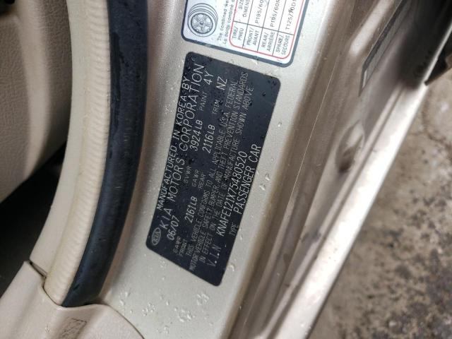 Photo 10 from auction – 2007 KIA SPECTRA EX with VIN KNAFE121X75480520