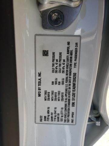Photo 10 from auction – 2022 TESLA MODEL 3 with VIN 5YJ3E1EA8NF286260