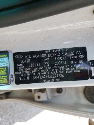 Photo 10 from auction – 2018 KIA FORTE LX with VIN 3KPFL4A74JE274234