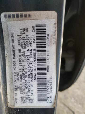 Photo 10 from auction – 1993 TOYOTA COROLLA with VIN 1NXAE04E6PZ009019