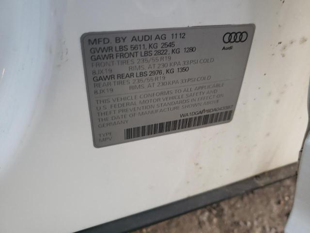 Photo 10 from auction – 2013 AUDI Q5 PREMIUM with VIN WA1DGAFP8DA043387