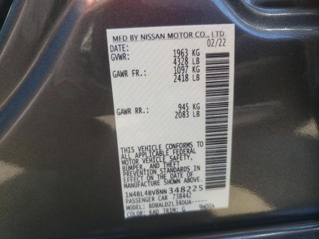 Photo 10 from auction – 2022 NISSAN ALTIMA S with VIN 1N4BL4BV8NN348225