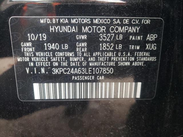 Photo 10 from auction – 2020 HYUNDAI ACCENT SE with VIN 3KPC24A63LE107850