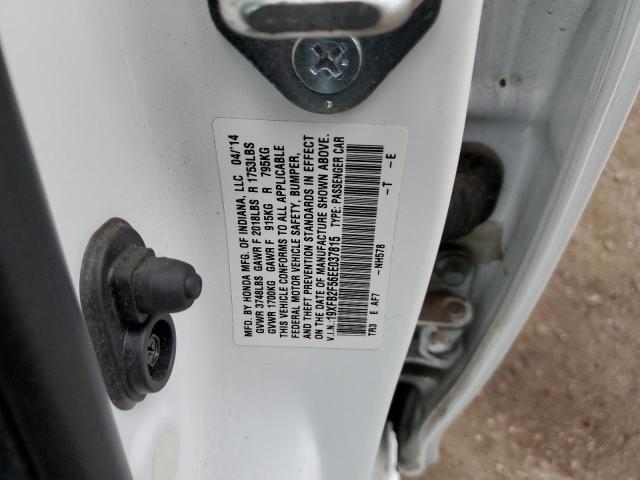 Photo 10 from auction – 2014 HONDA CIVIC LX with VIN 19XFB2F56EE037815
