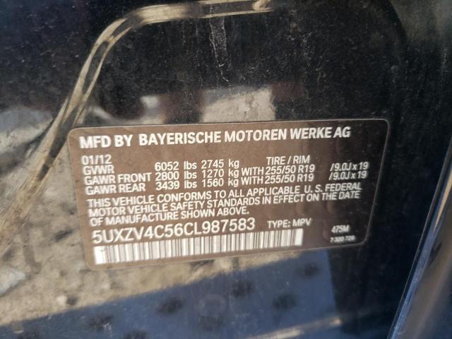Photo 10 from auction – 2012 BMW X5 XDRIVE3 with VIN 5UXZV4C56CL987583