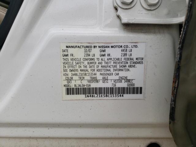 Photo 10 from auction – 2008 NISSAN ALTIMA 3.5 with VIN 1N4BL21E58C153544